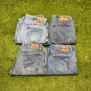 Lot Of 4 Wrangler Relaxed Fit / Straight Leg Men’s Jeans Premium Denim
